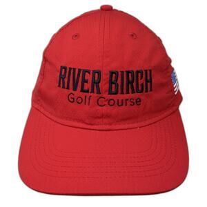 River Birch Golf Course Strapback Baseball Cap Red One Size Legendary Headwear